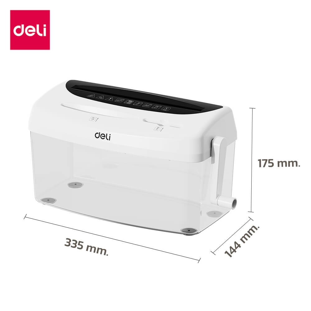 เครื่องทำลายเอกสาร DELI ET026-WH-01 4ลิตร สีขาว